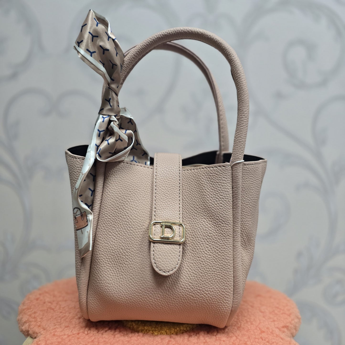 Women’s Luxury Designer Handbag With Scarf