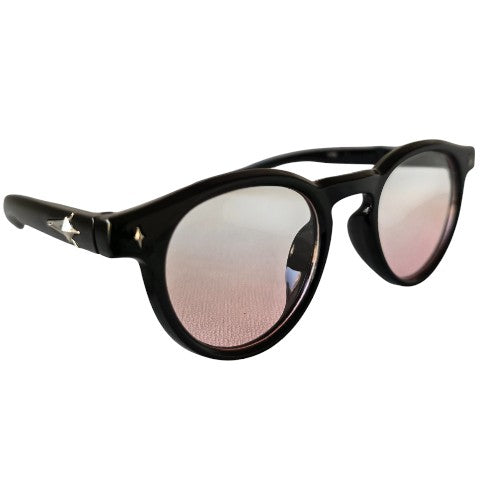 stylish transparent sunglasses with black frame for kids unisex