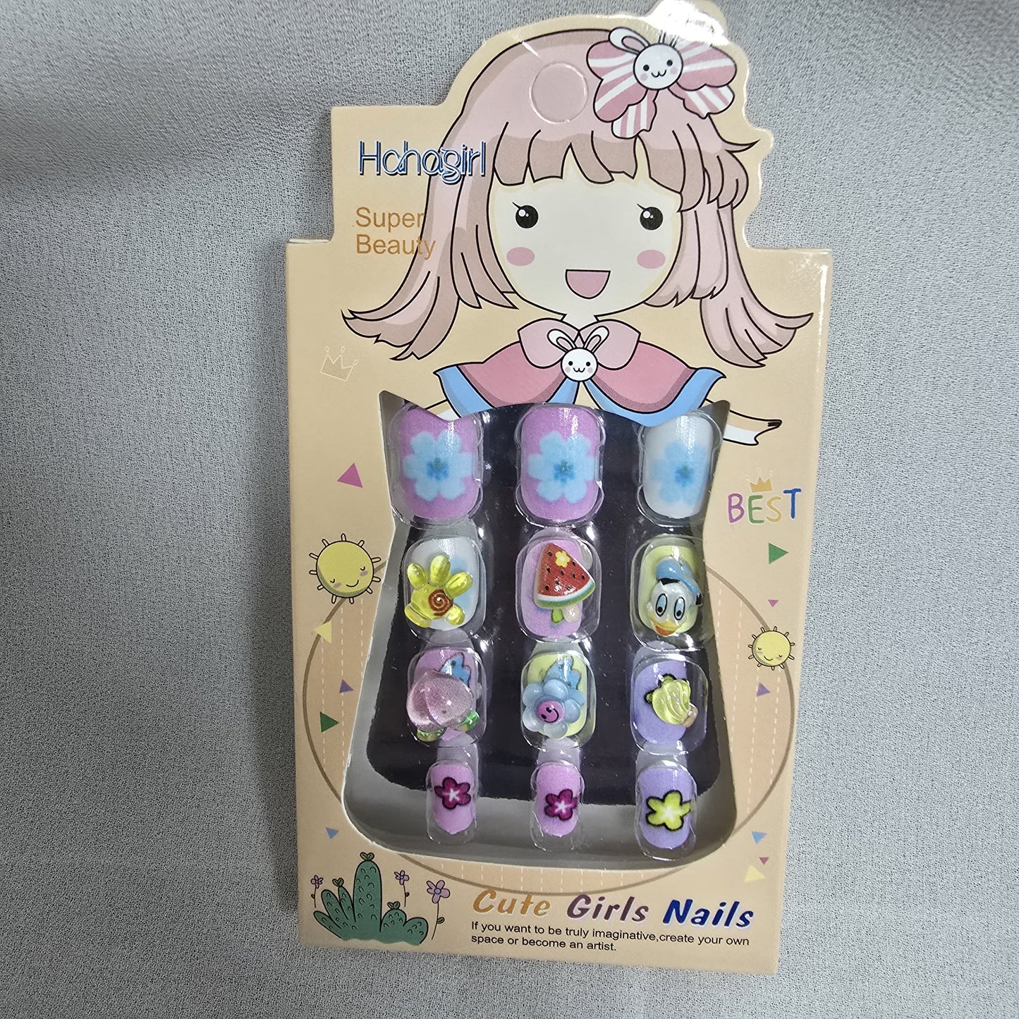 Girls Nails 12-Piece Set