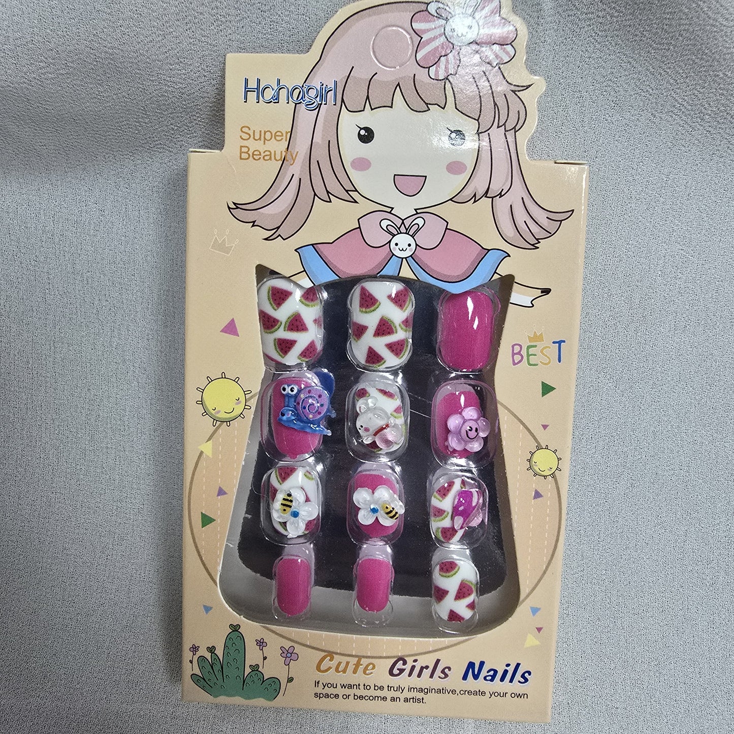 Girls Nails 12-Piece Set
