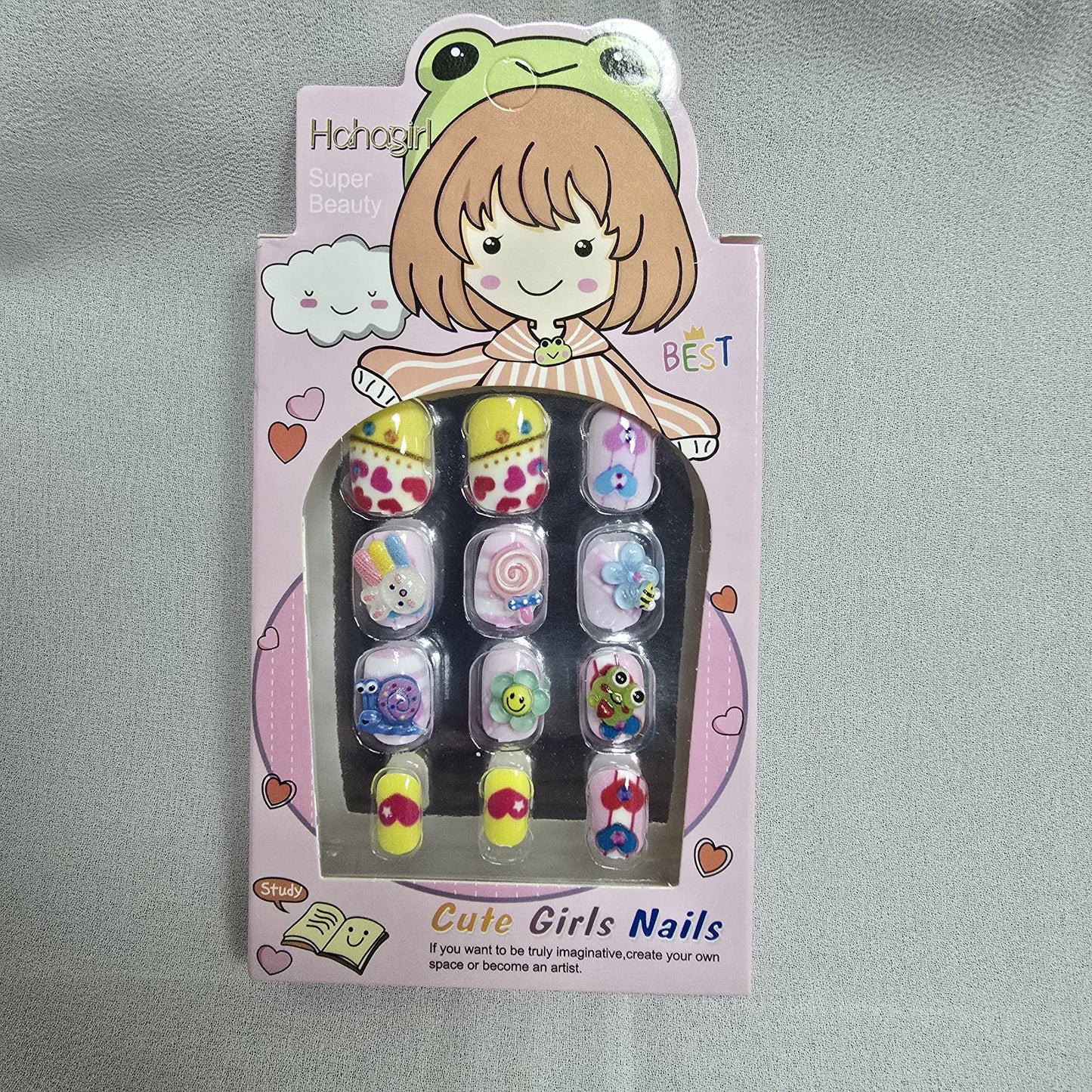 Girls Nails 12-Piece Set