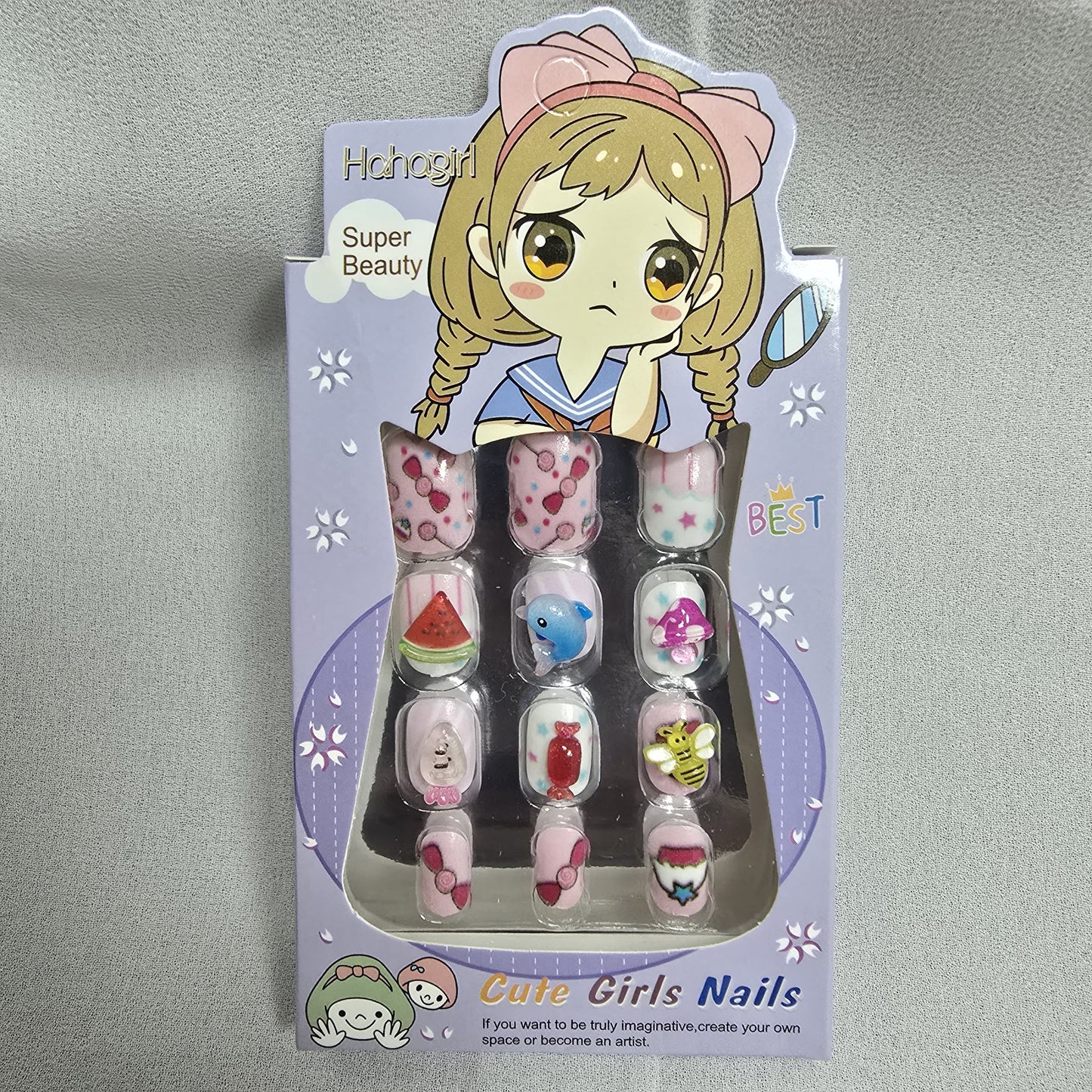 Girls Nails 12-Piece Set
