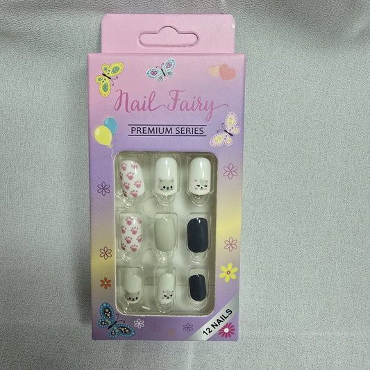 Cute Girls Press-On Nails Set