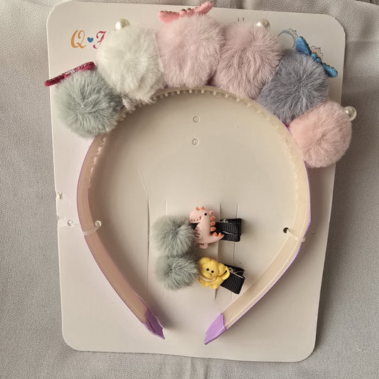 Cute Hair Band & Clip Set