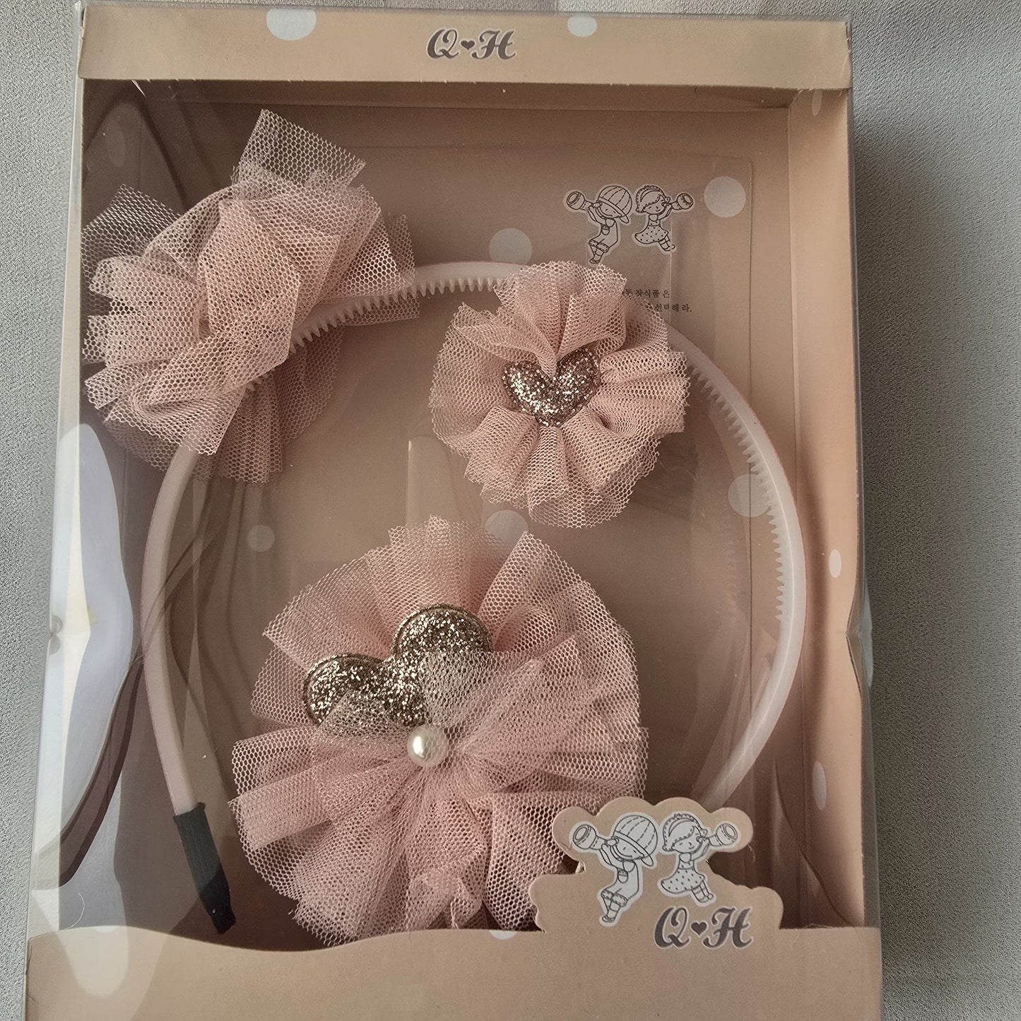 Princess Hair Band Set – Gift Edition HEART SHAPE BOW