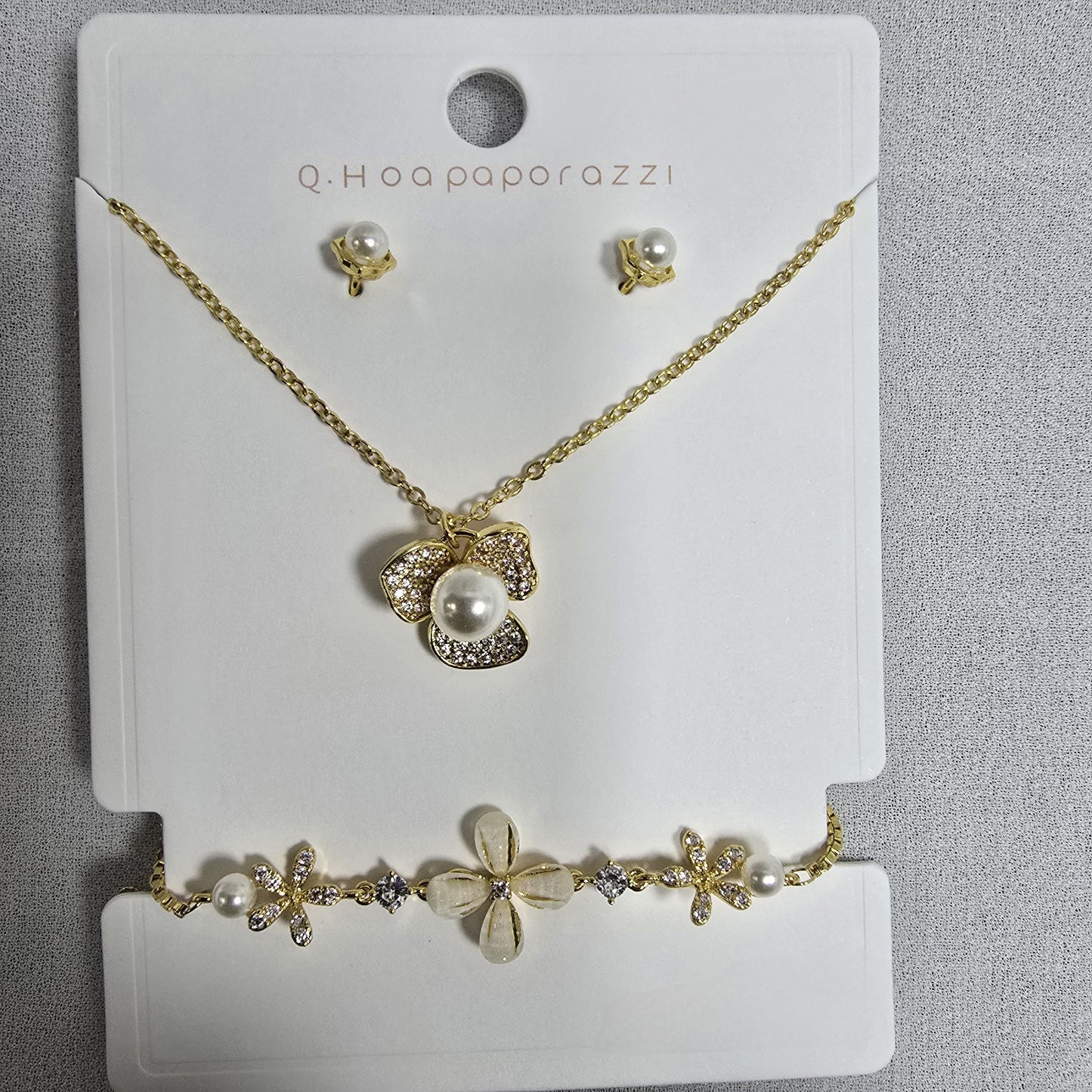 Flower Jewellery 3-Piece Set (Necklace, Earrings, Bracelet)