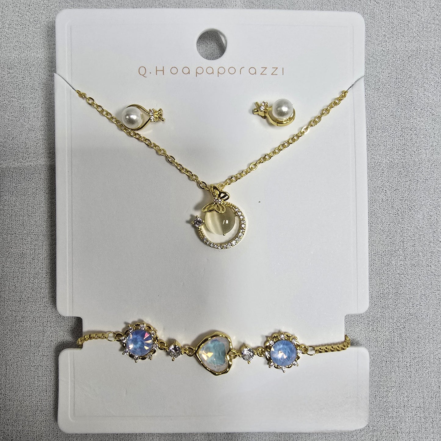 Flower Jewellery 3-Piece Set (Necklace, Earrings, Bracelet)