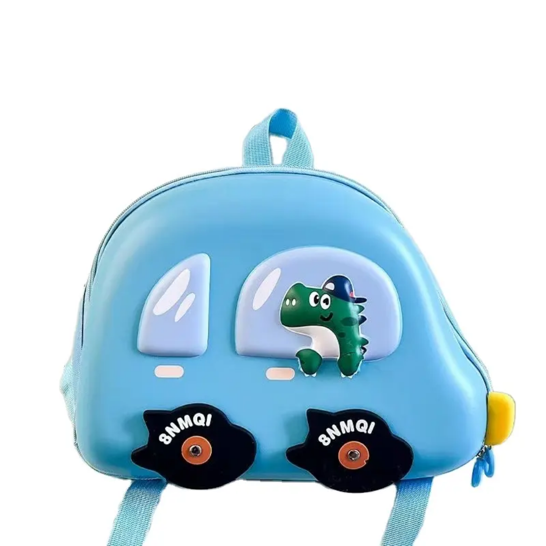 New Children's Schoolbag Cute Cartoon Car Backpack for Kindergarten Baby Snack Bag