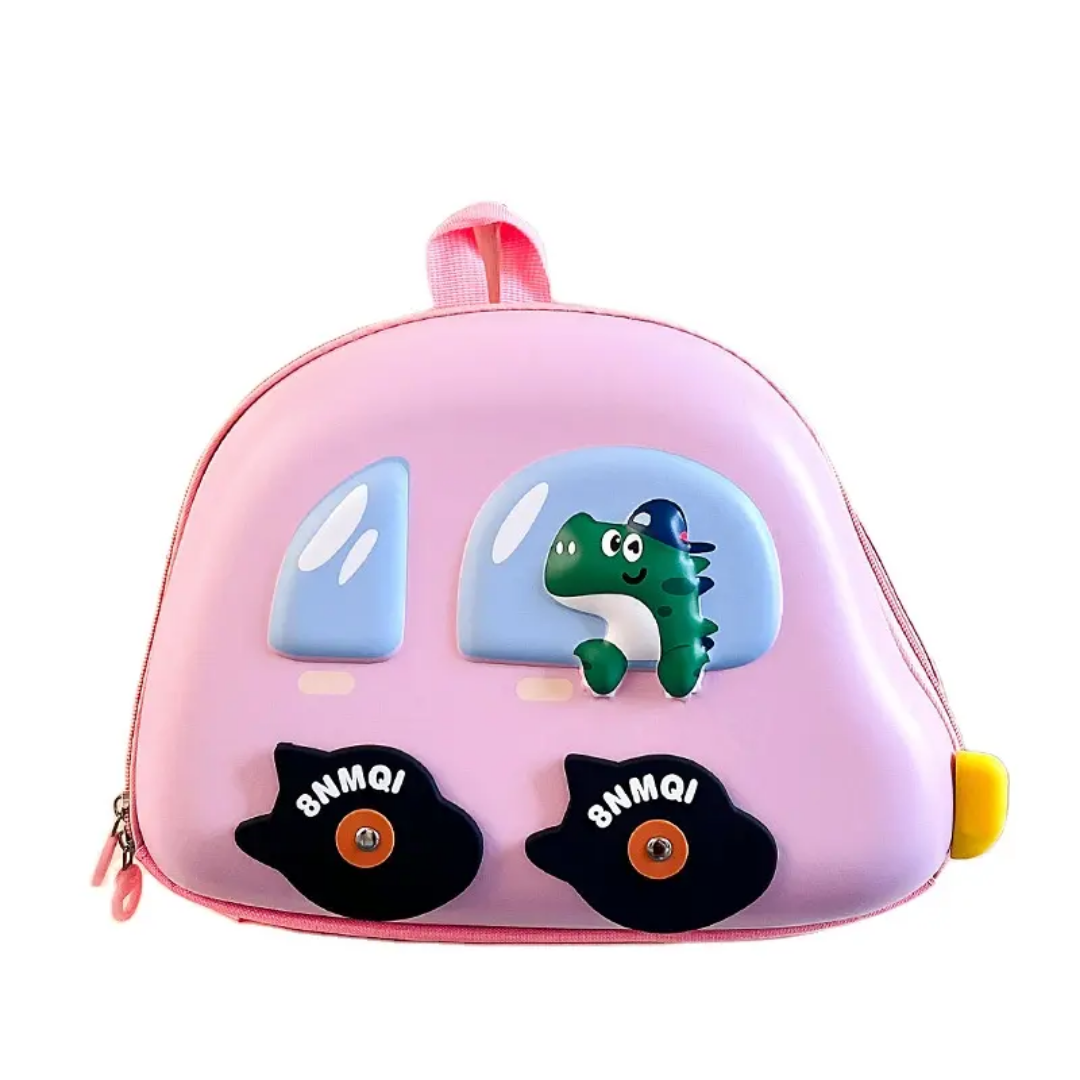 New Children's Schoolbag Cute Cartoon Car Backpack for Kindergarten Baby Snack Bag