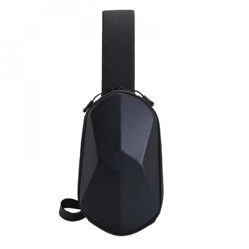 CROSS BODY SHOULDER BAG WITH USB PORT-BLACK