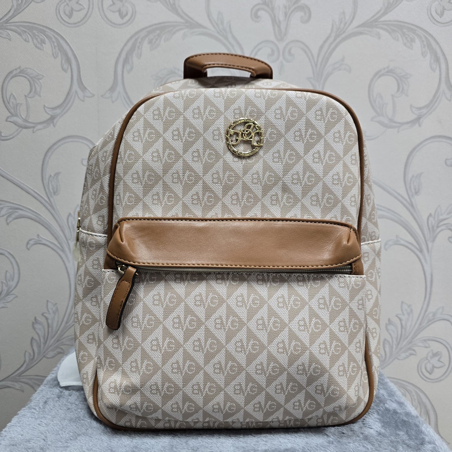 New Backpack Young Woman's Famous PU Bag Zipper Closure Custom Pattern Polyester Lining School Style Letter Design