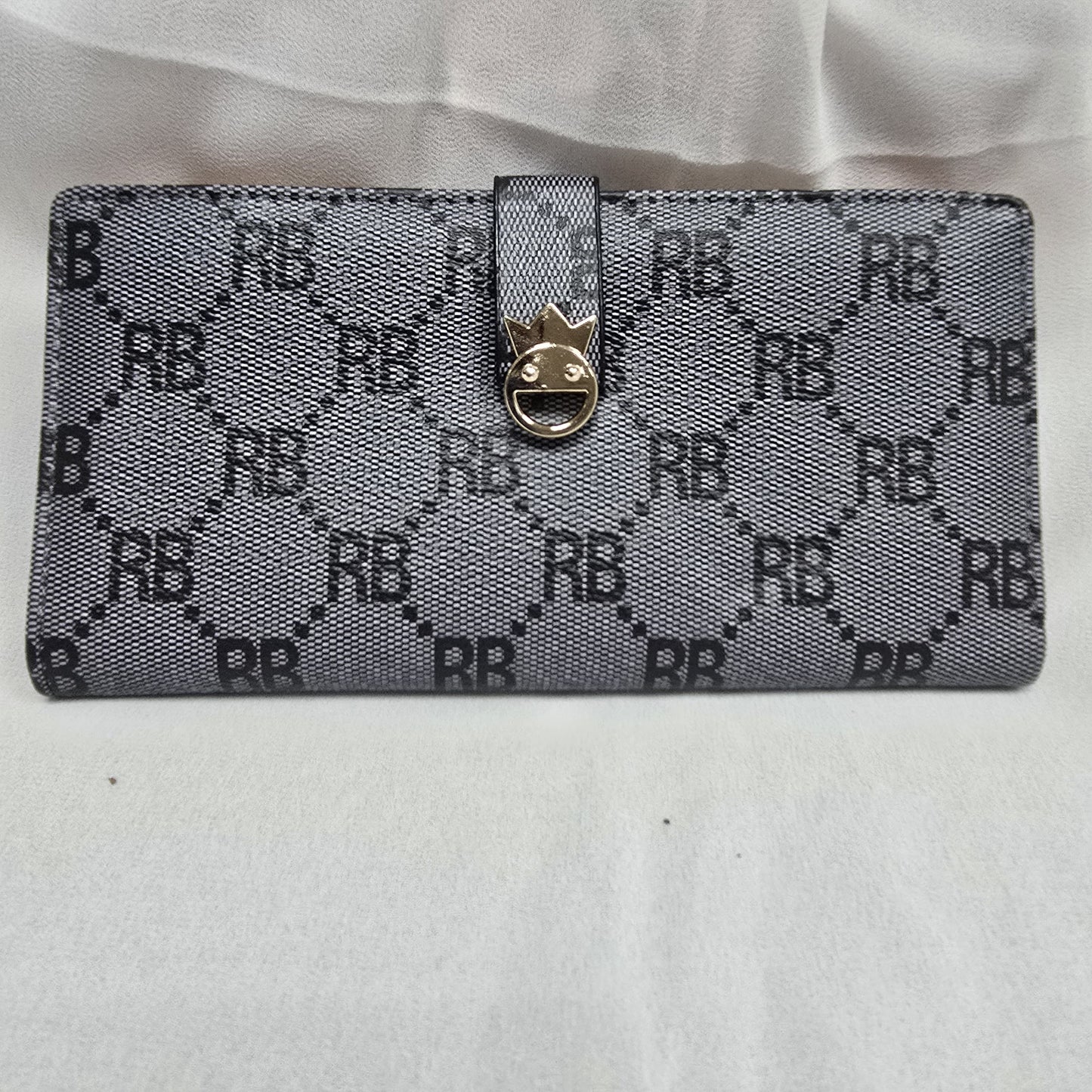 PU Leather Women’s Wallet with Zipper Pocket and Card Holder (TP-000179) - Gray