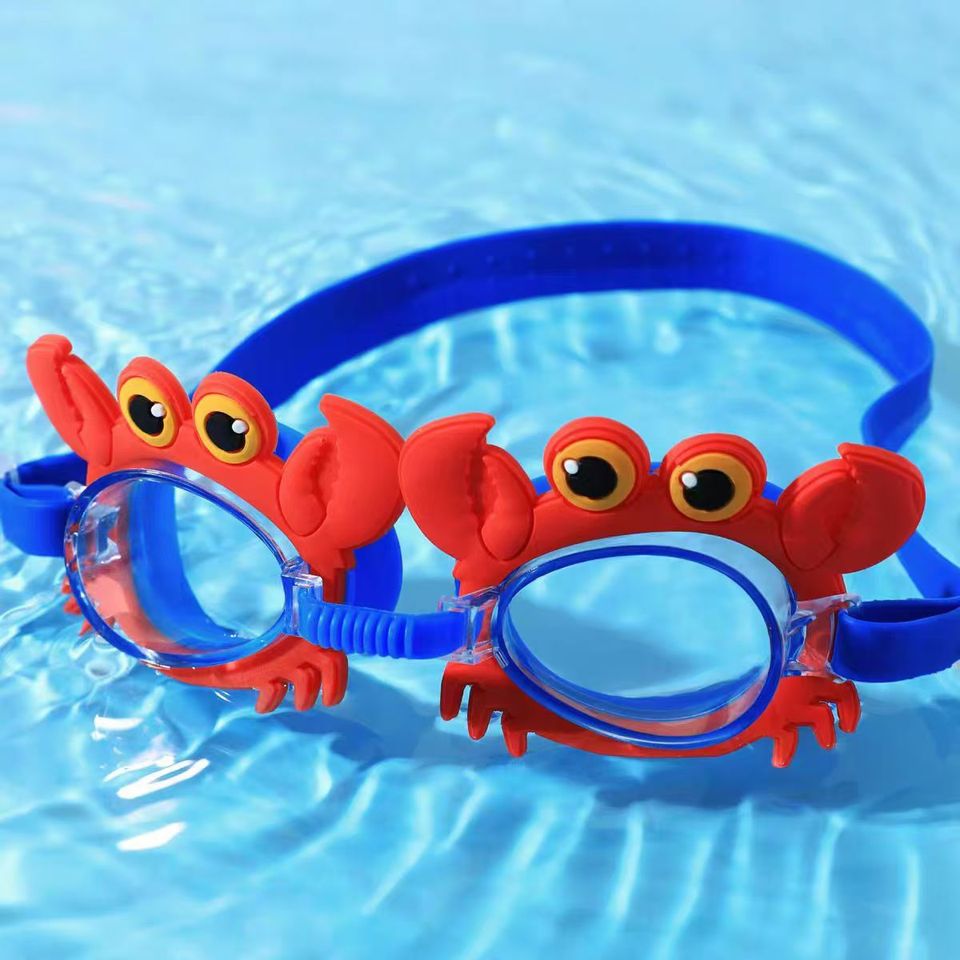 Child Swim Cap Shark Swimming Goggles Kids Earplugs Nose Clip, Boys 3-Piece Swim Set (3-12 Years Old)