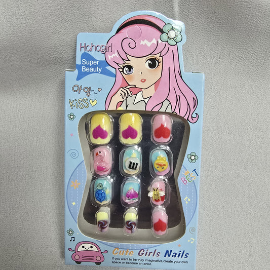 Girls Nails 12-Piece Set