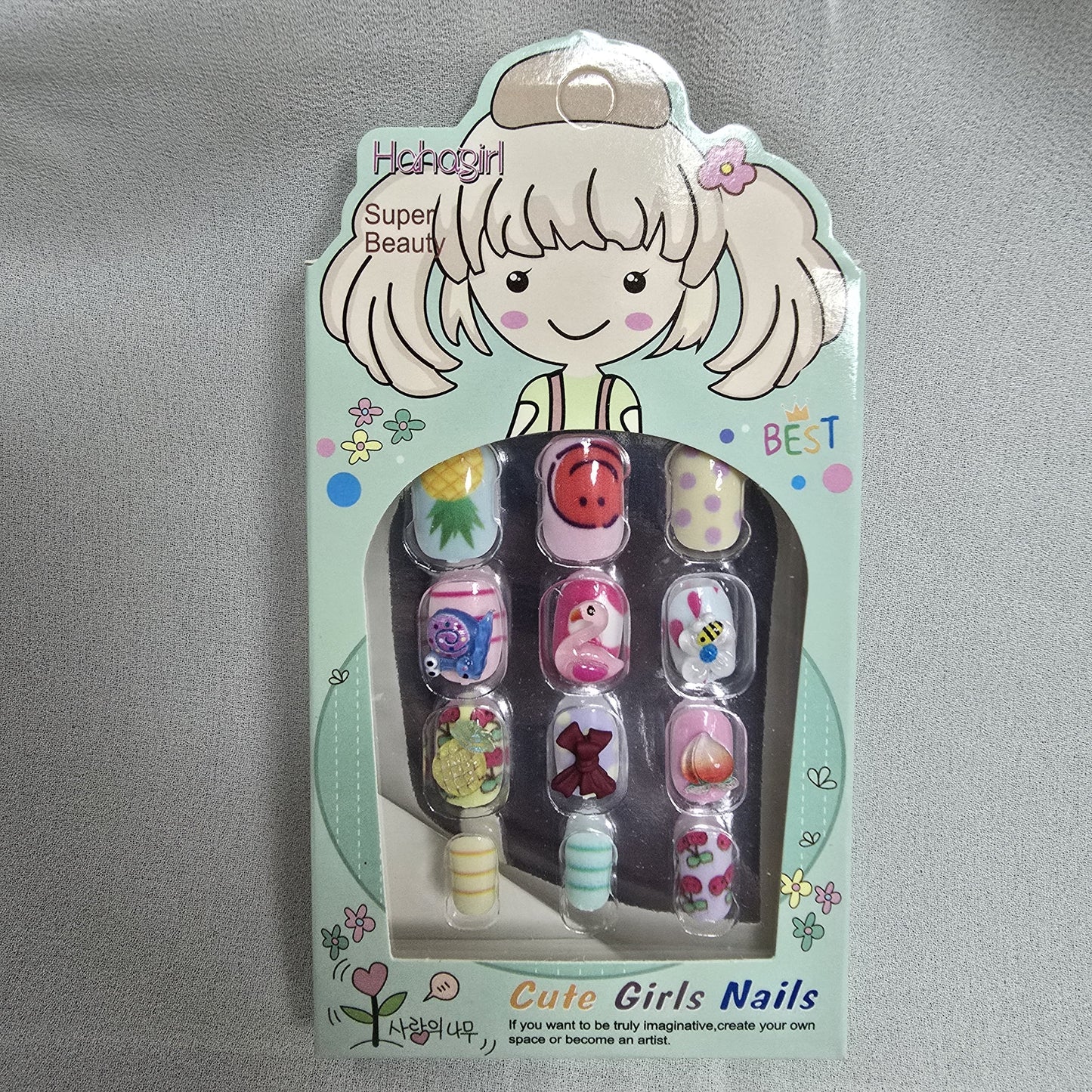 Girls Nails 12-Piece Set