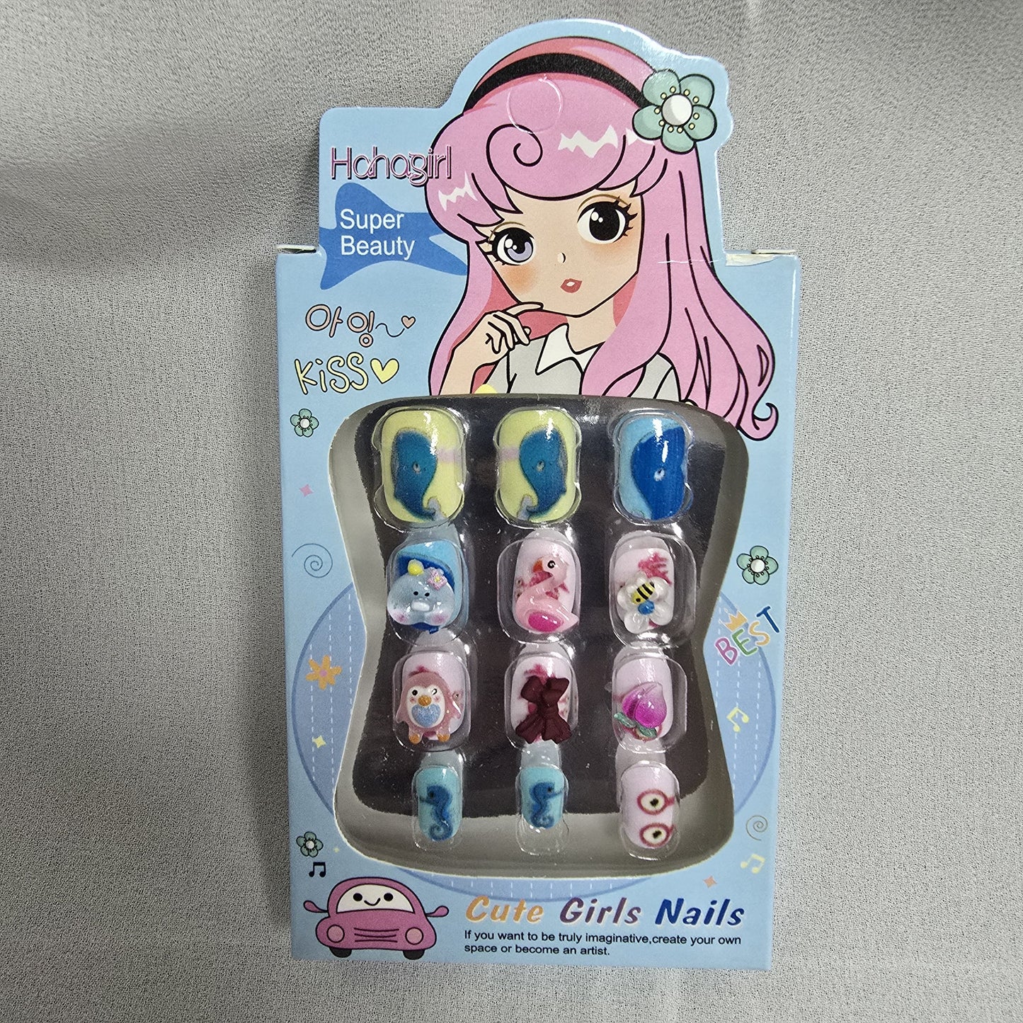 Girls Nails 12-Piece Set