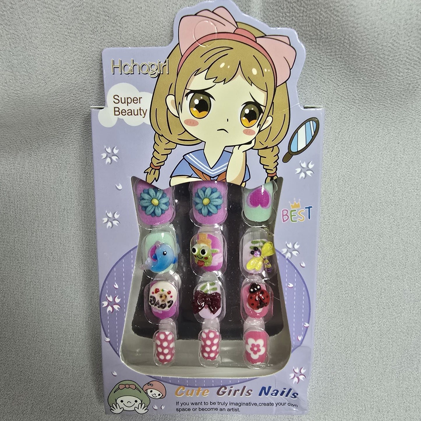 Girls Nails 12-Piece Set