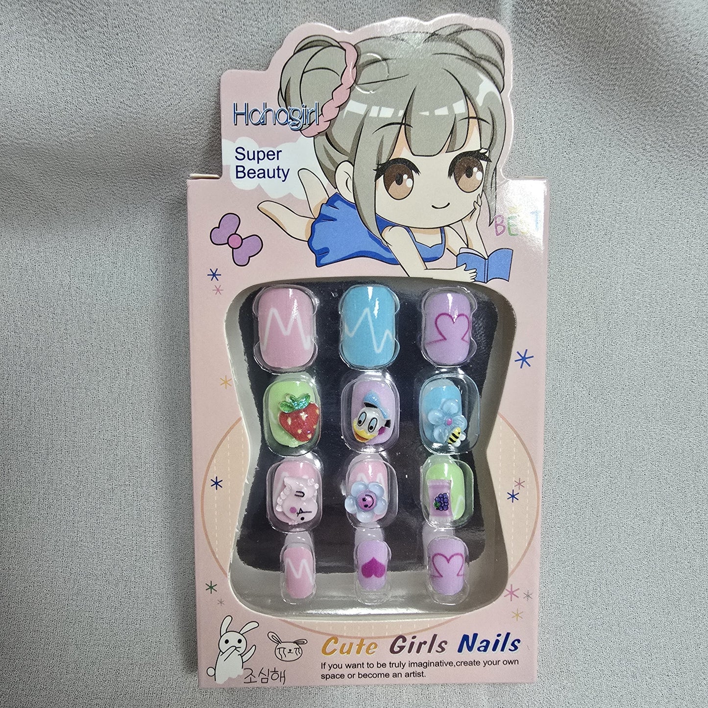 Girls Nails 12-Piece Set