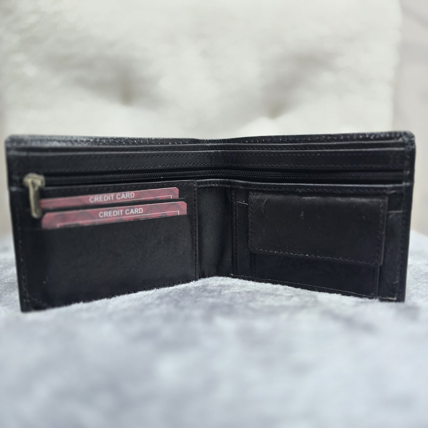 Men’s Genuine Leather Wallet (A15) – Black