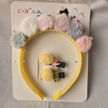 Cute Hair Band & Clip Set