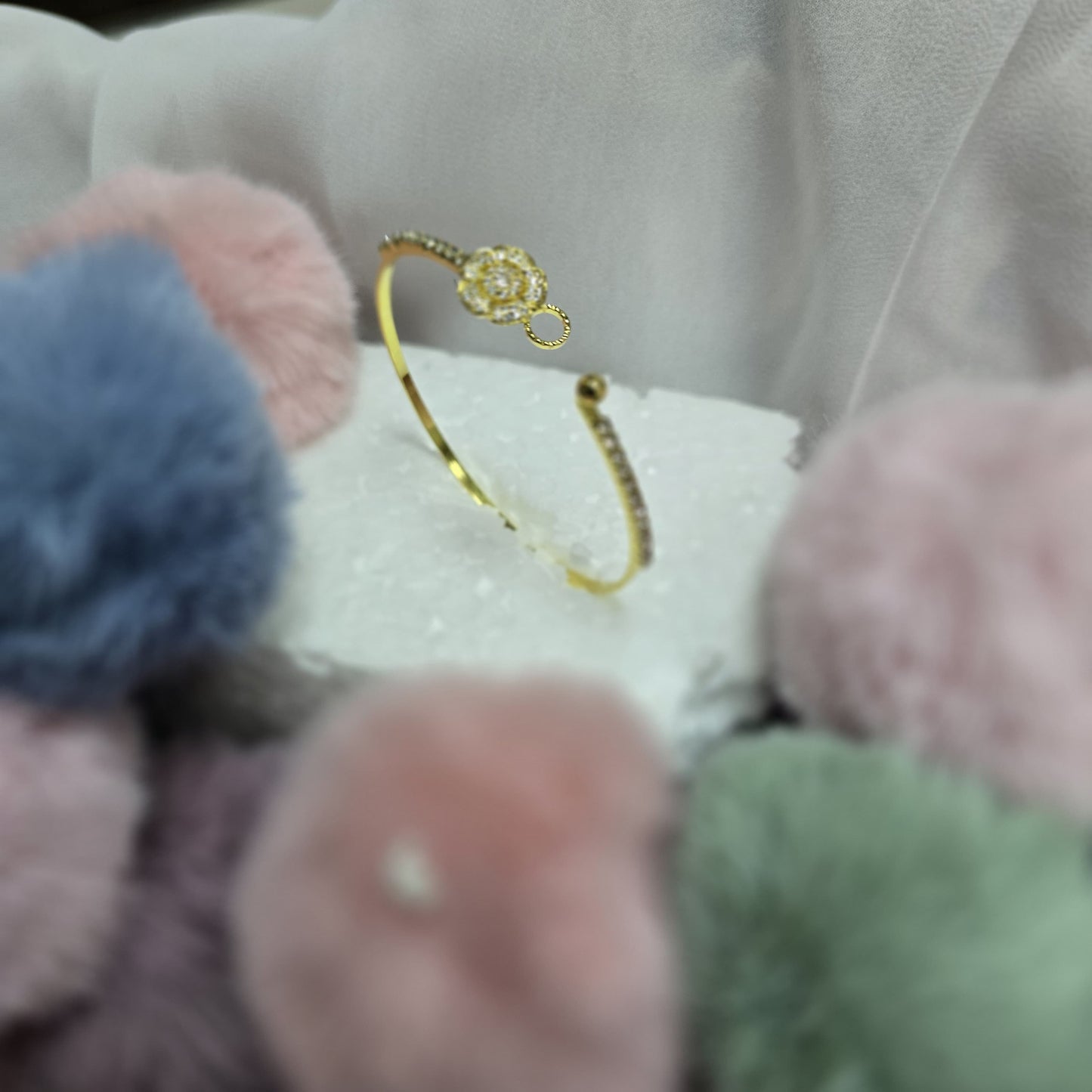 Gold Plated Bangle with Stone – Assorted Designs