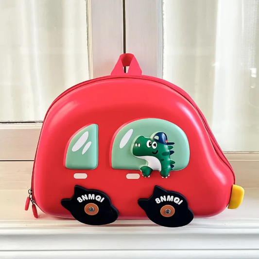New Children's Schoolbag Cute Cartoon Car Backpack for Kindergarten Baby Snack Bag