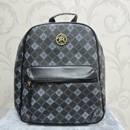New Backpack Young Woman's Famous PU Bag Zipper Closure Custom Pattern Polyester Lining School Style Letter Design
