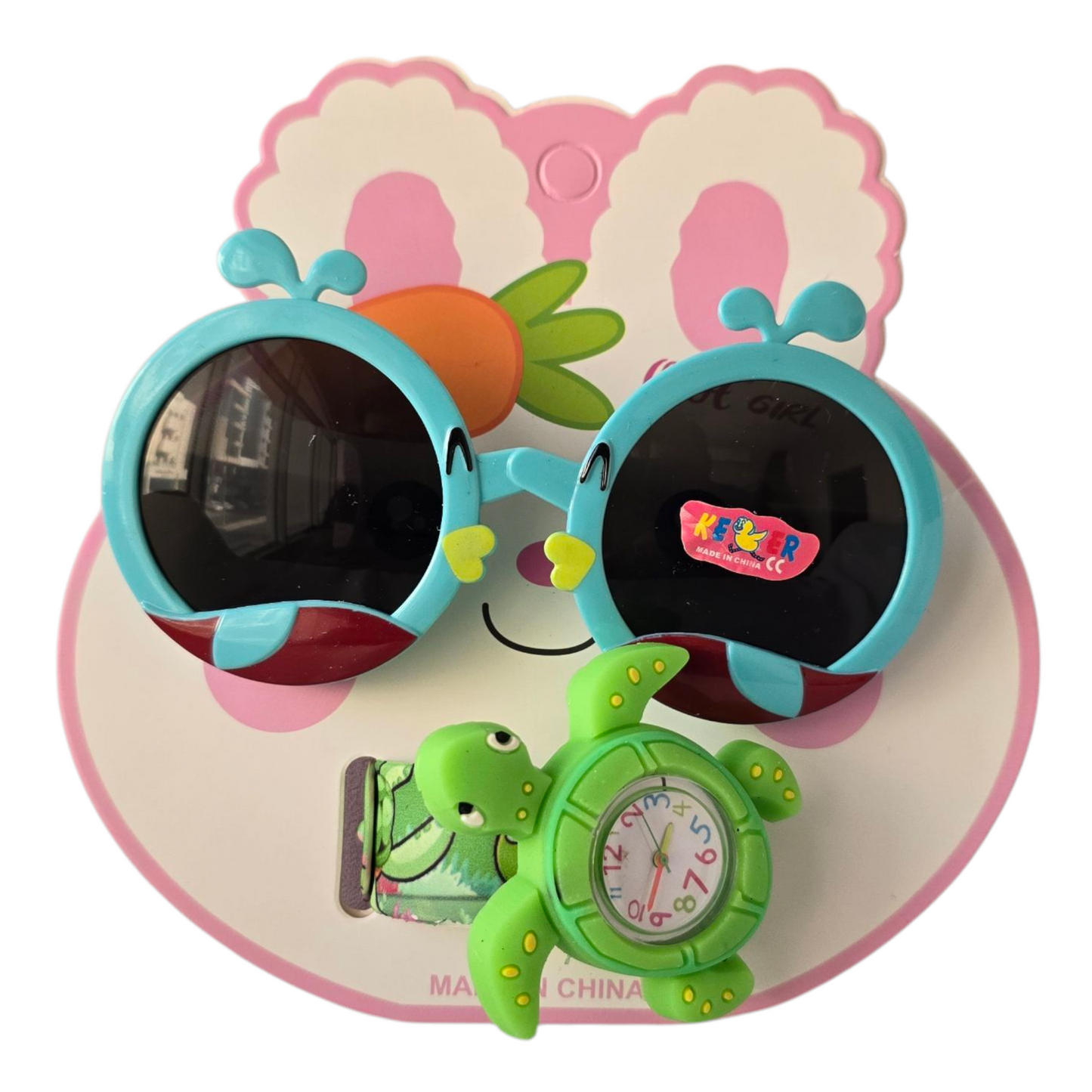 Kids Combo, Kids Round Shape Sunglasses, With Analog Watch