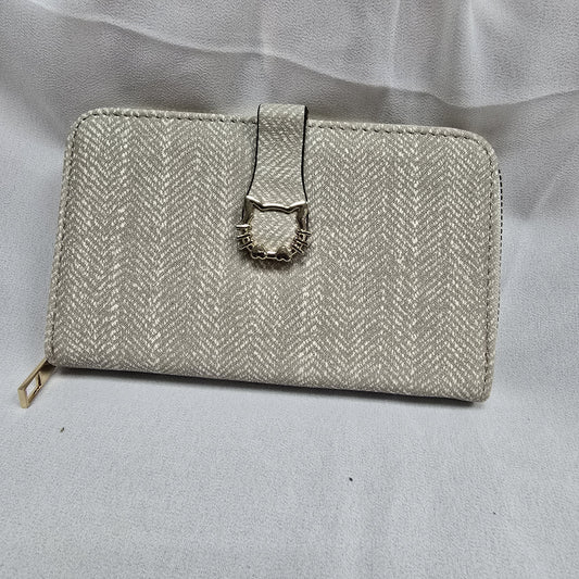 PU Leather Women’s Wallet with Zipper Pocket and Card Holder (TP-000133) - Gray