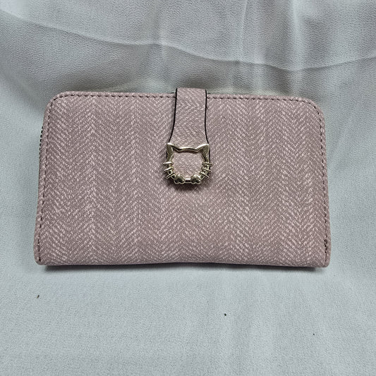 PU Leather Women’s Wallet with Zipper Pocket and Card Holder (TP-000133) - Pink