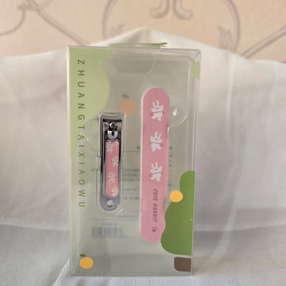 Portable Simple Cute Rabbit Creative Professional Stainless Steel Pedicure Manicure Sharp Toenails Clipper
